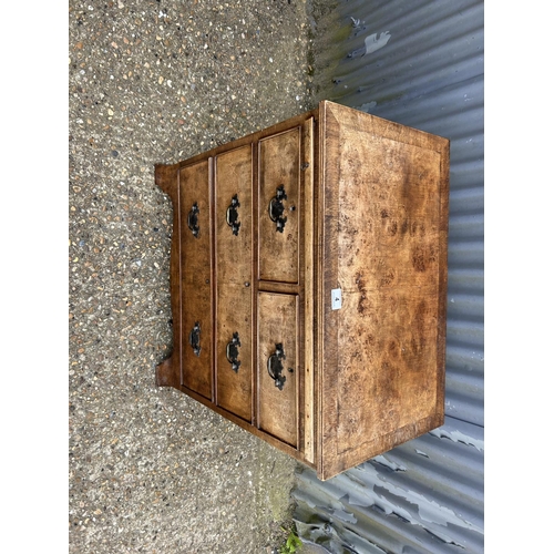 4 - A repro walnut bachelors chest of four drawers  62x44x77