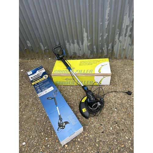 40 - A garden gear Tiller together with a a MAC strimmer