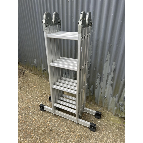 43 - A modern aluminium folding ladder