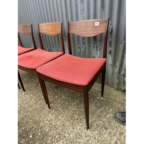 64 - 5 mid century teak chairs