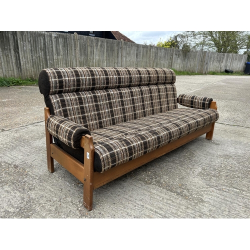 70 - A mid century teak framed daybed sofa