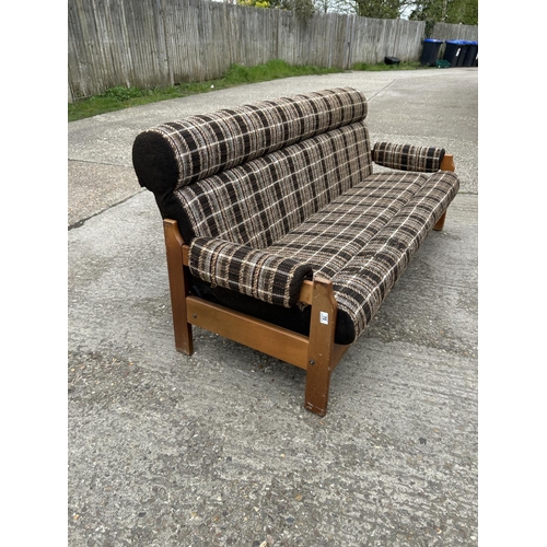 70 - A mid century teak framed daybed sofa