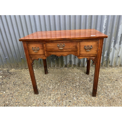 78 - A mahogany three drawer lowboy table  l79x54x70