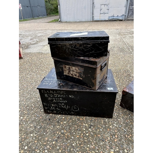 95 - Vintage tool,box and three deed boxes