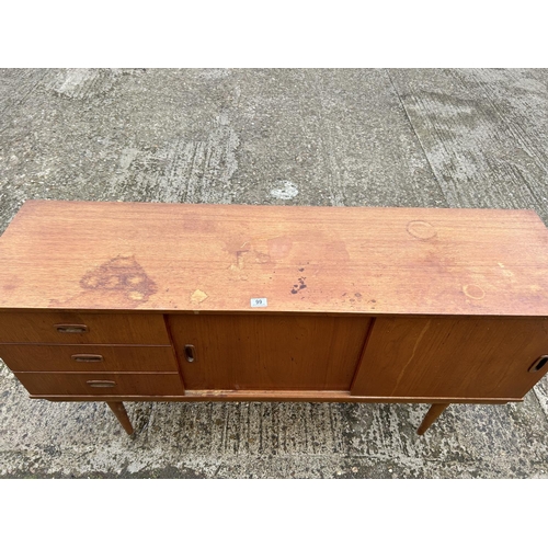 99 - A mid century teak sideboard top af  152x40x77