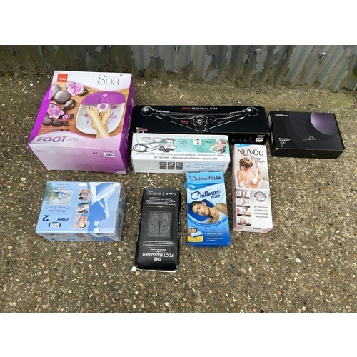 34 - 8 pieces of  home massage items including foot spa all boxed