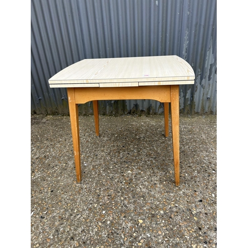 108 - A retro formica drawer leaf kitchen table