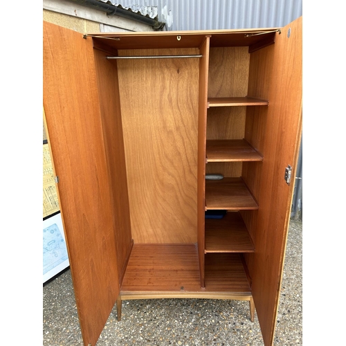 115 - A mid century teak double wardrobe by Mcintosh 90x56x177