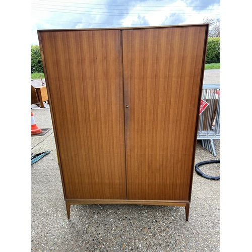 116 - A large mid century teak double wardrobe by Mcintosh 122x56x177