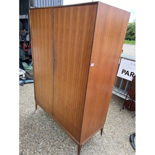 116 - A large mid century teak double wardrobe by Mcintosh 122x56x177