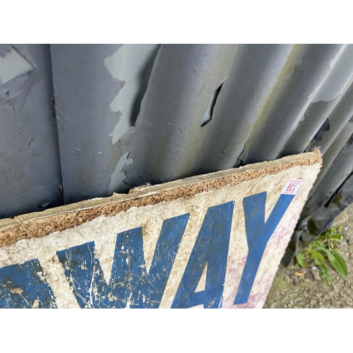 139 - Vintage take away sign 123x58