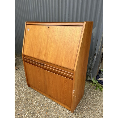 166 - A mid century teak bureau 92cm wide