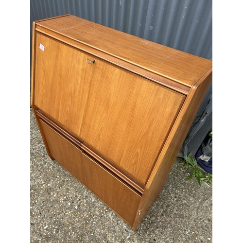 166 - A mid century teak bureau 92cm wide