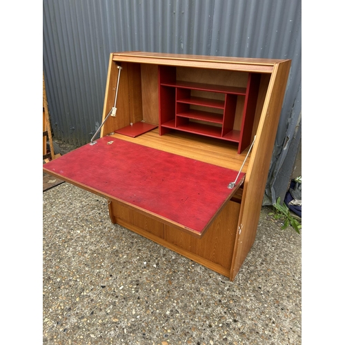 166 - A mid century teak bureau 92cm wide