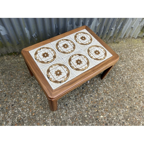 188 - A g plan teak tile top coffee table 71x50x40