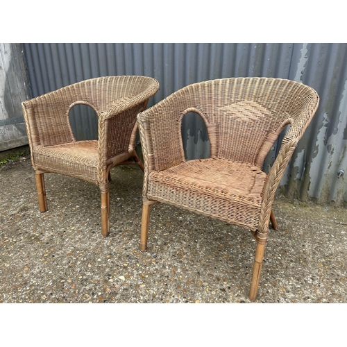 223 - Pair of wicker chairs