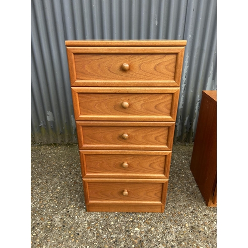 233 - A g plan tallboy chest  of five drawers