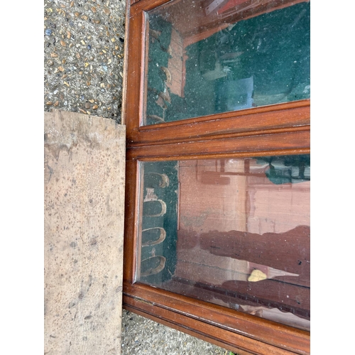 253 - A Victorian mahogany bookcase converted to gun cabinet (also with 6 shelves):