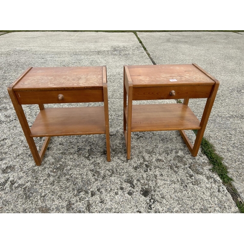 265 - A pair of pine bedsides