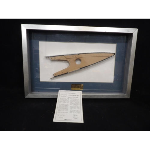 1060 - Framed original piece of Concorde - Legend of the Sky with certificate