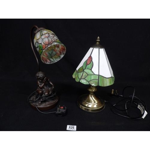 626 - 2 Tiffany style table lamps