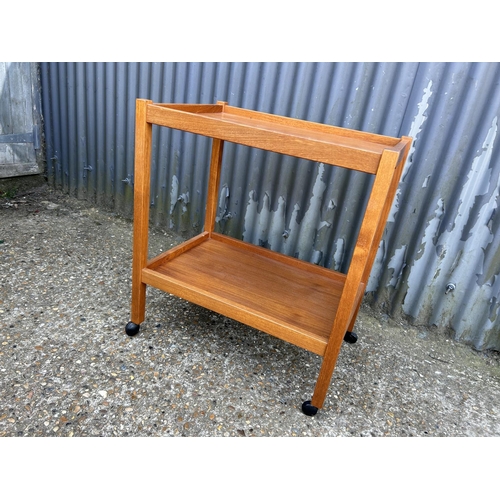 13 - A mid century TRIOH danish teak trolley