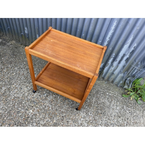 13 - A mid century TRIOH danish teak trolley