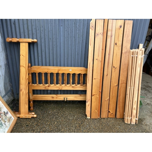 134 - Two ducal pine double bed frames