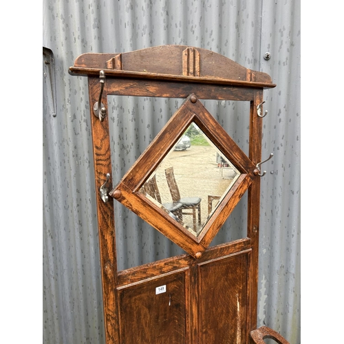 149 - An oak hallstand