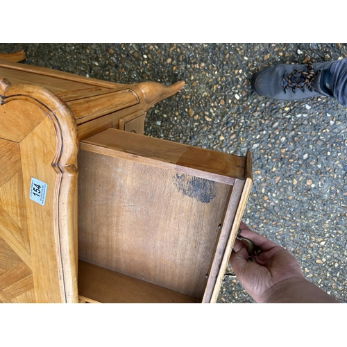 154 - A  large french desk with marquetry top 150x80x77