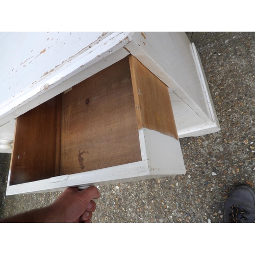 179b - A white painted pine chest of four 101x50x83