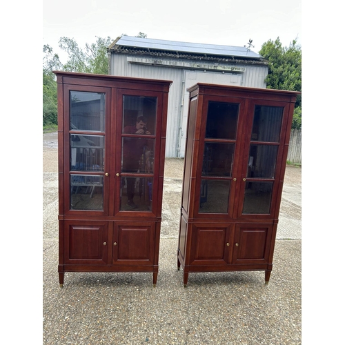 182 - A pair of LAURA ASHLEY 'Arlington' display cabinets each measure 100x40x198