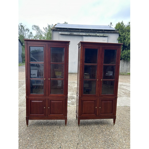 182 - A pair of LAURA ASHLEY 'Arlington' display cabinets each measure 100x40x198