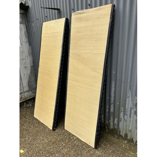 202 - A pair of thick rush screen panels 68x190