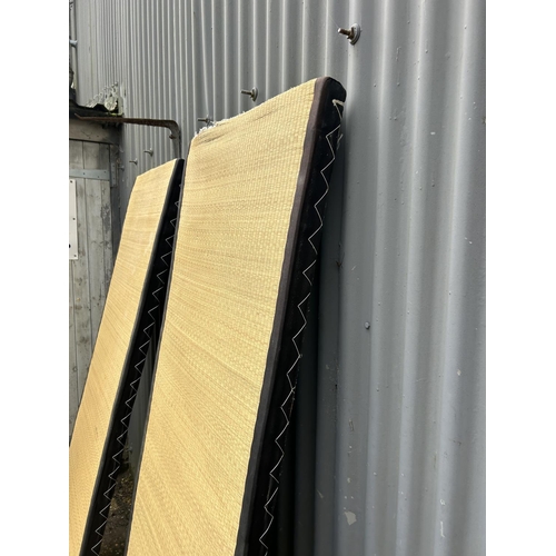 202 - A pair of thick rush screen panels 68x190