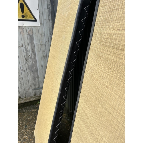 202 - A pair of thick rush screen panels 68x190