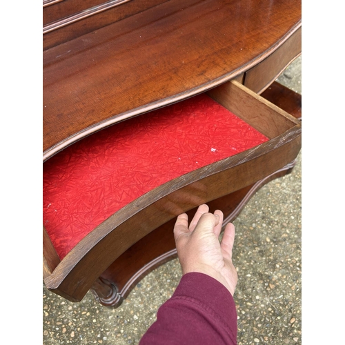 223 - A Victorian mahogany two drawer buffet 120x40x80