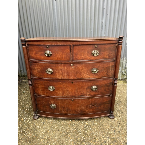 229 - A Victorian mahogany chest of five drawers  102x58x108