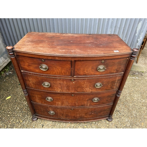 229 - A Victorian mahogany chest of five drawers  102x58x108