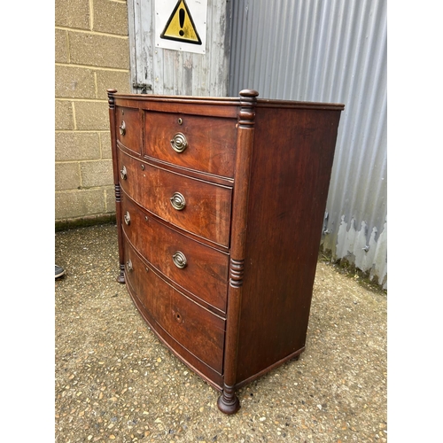 229 - A Victorian mahogany chest of five drawers  102x58x108