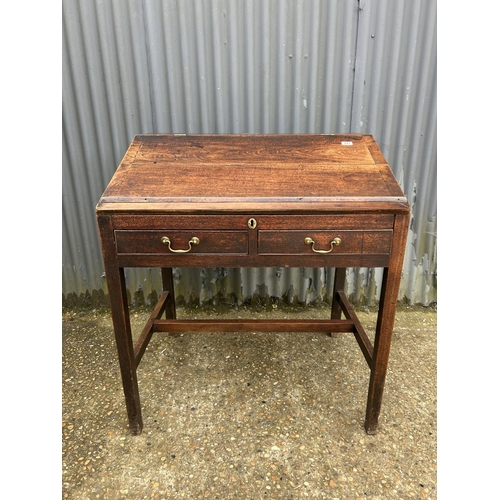 243 - A 19th century clerks  with two drawers and fitted interior  94x70x102