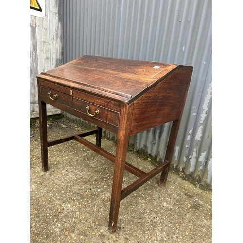 243 - A 19th century clerks  with two drawers and fitted interior  94x70x102