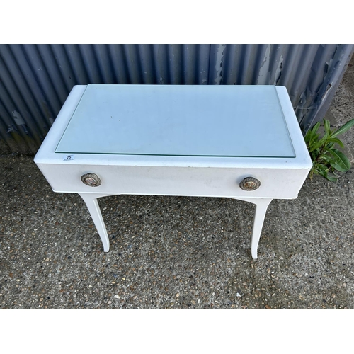 25 - A painted single drawer desk