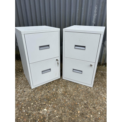 251 - A pair of two drawer filing cabinets with keys