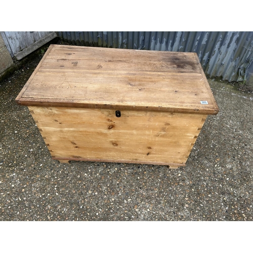 253 - A very large pine blanket box 113x65x72