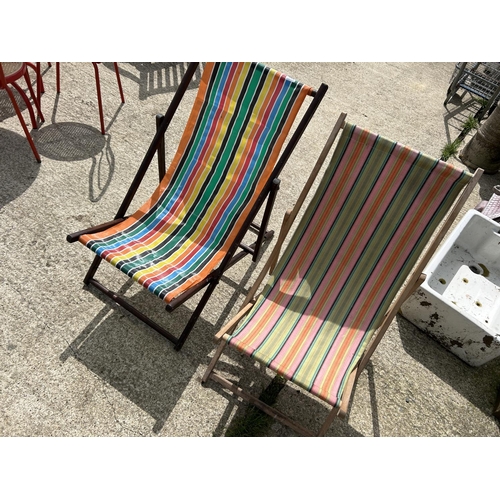 319 - Two striped armchair