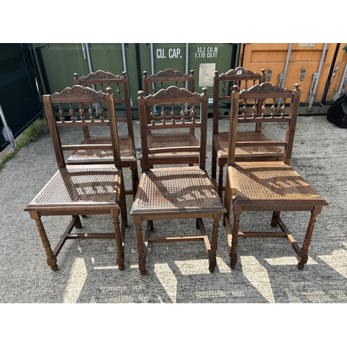 339 - Six gothic chairs with begere seats AF