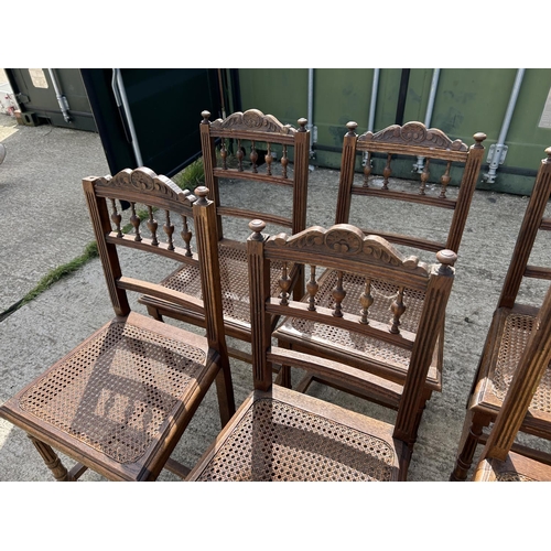 339 - Six gothic chairs with begere seats AF