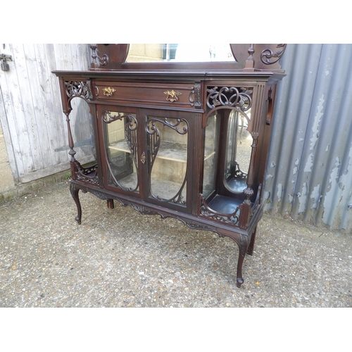 346 - A Victorian mahogany mirror back chiffonier sideboard 123x37x192