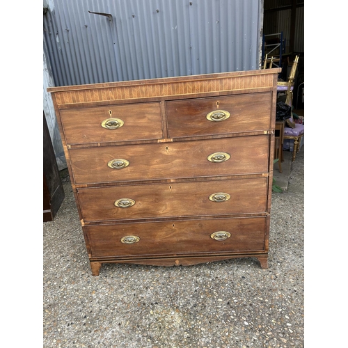 36 - A large mahogany chest of five drawers